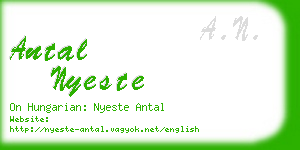 antal nyeste business card